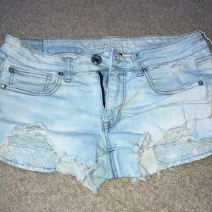 American eagle outfitters super stretch size 6 blue jean shorts